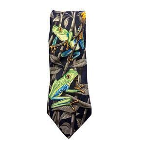 Endangered Species Silk Tie Bruce’s Rainforest Tree Frog Made in USA